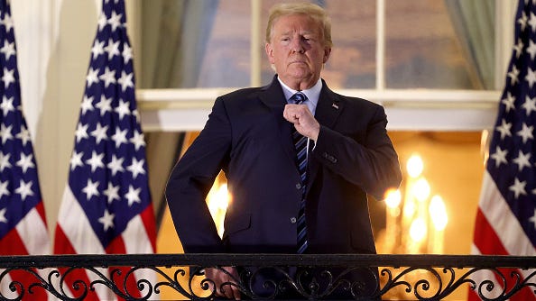President Trump holds first in-person event since contracting COVID-19
