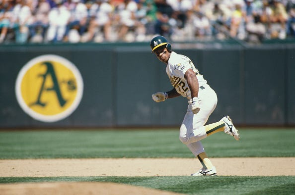 Rickey Henderson is one of the greatest players in Athletics history. 