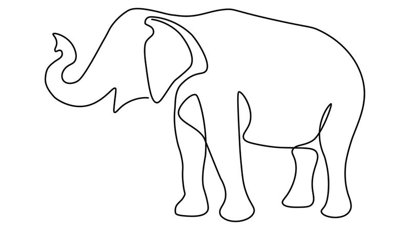 Elephant - stock illustration