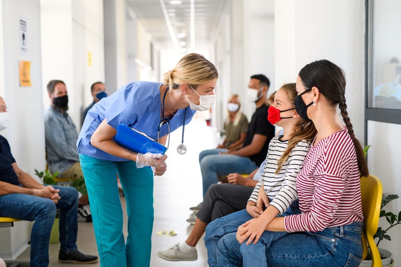 Masks inside a hospital