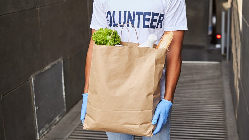 A food pantry volunteer.