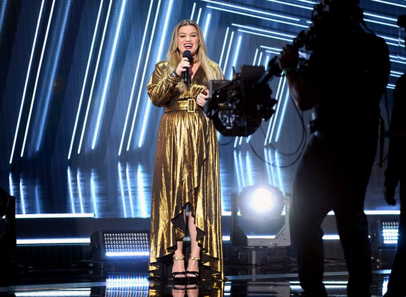 In this image released on October 14, Kelly Clarkson speaks onstage at the 2020 Billboard Music Awards, broadcast on October 14, 2020 at the Dolby Theatre in Los Angeles, CA. 
