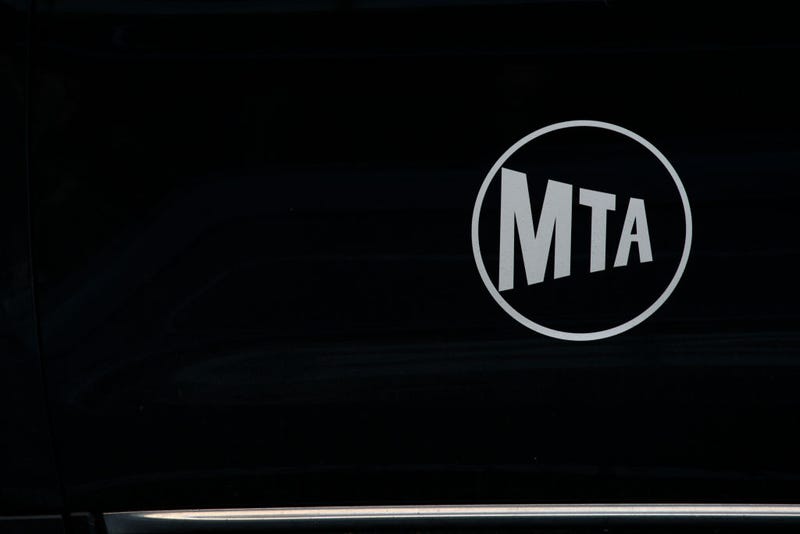 An MTA logo is seen at Grand Central Terminal on Oct. 20, 2020 in New York.
