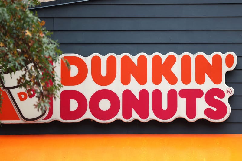 Dunkin' storefront sign is seen on October 26, 2020 in New York City.