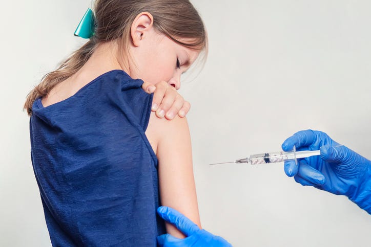 child getting a vaccine