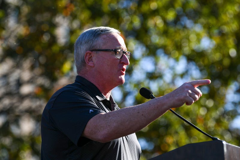 Philadelphia Mayor Jim Kenney speaks during the Count Every Vote Rally In Philadelphia 