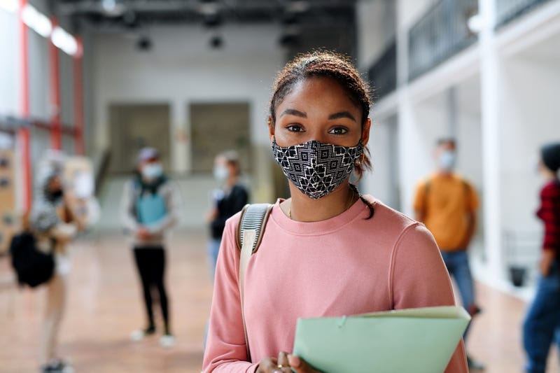 Student wearing mask