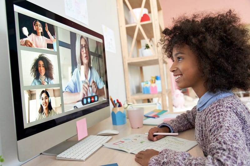 Remote learning stock photo. 
