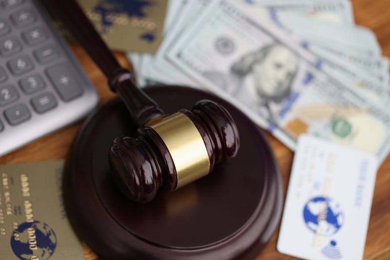 gavel and money