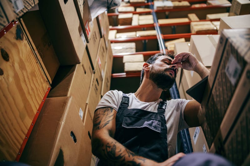 stressed worker