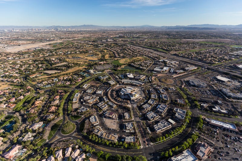 An overhead view of the Summerlin community of Las Vegas
