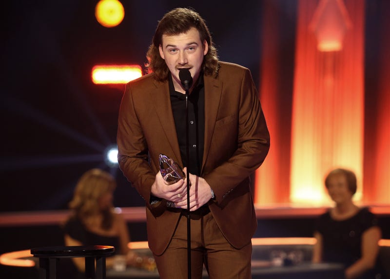 Morgan Wallen accepts and award onstage during the The 54th Annual CMA Awards at Nashville’s Music City Center on Wednesday, November 11, 2020 in Nashville, Tennessee.