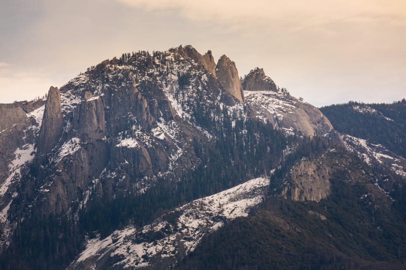 Castle Rocks North mountains at Sequoia and Kings Canyon National Park in California.