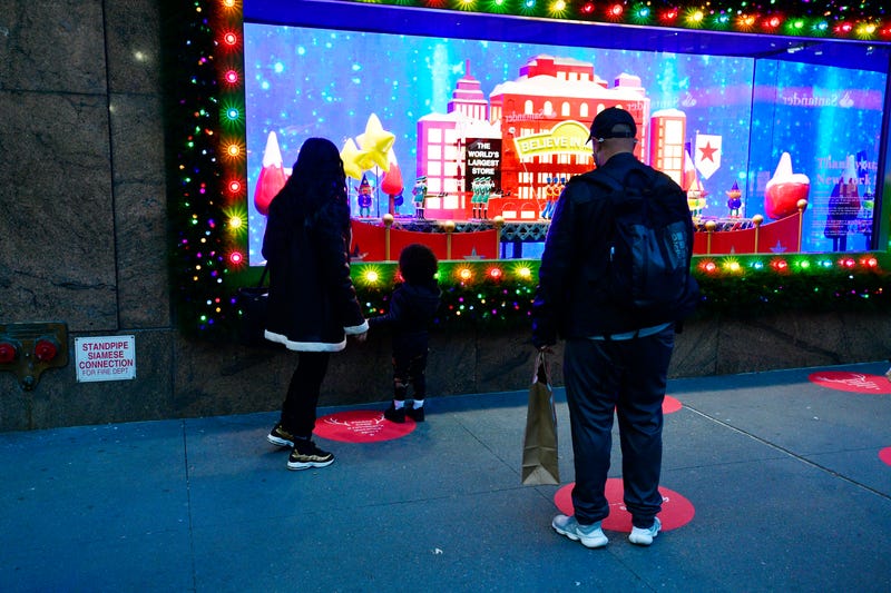 A view of the window display as Macy's Herald Square unveils Give, Love, Believe 2020 Holiday Windows on November 19, 2020 in New York City.