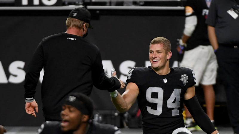 Las Vegas Raiders defensive end Carl Nassib, from West Chester, Pennsylvlania.