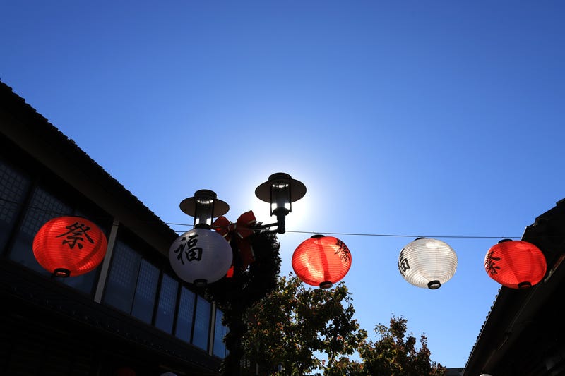 Japanese lanterns at Los Angeles Little Tokyo.