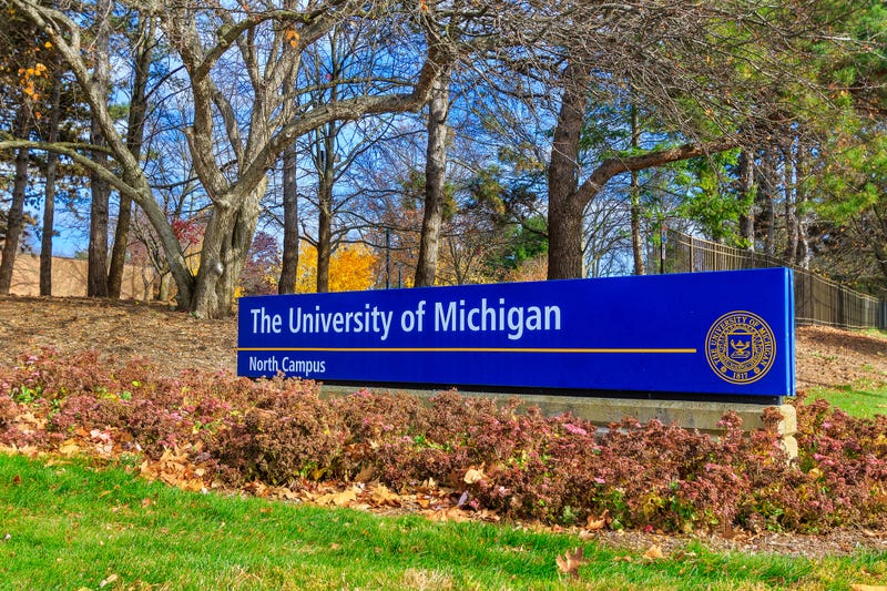 The University of Michigan sign