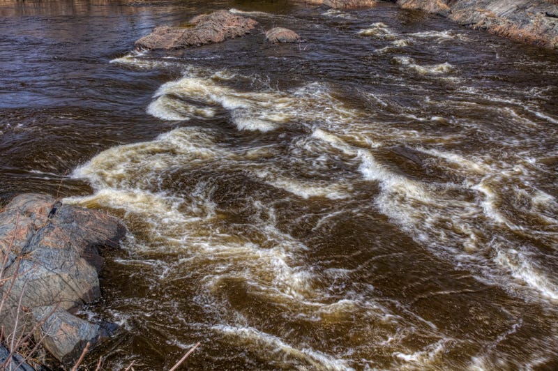 rushing river water