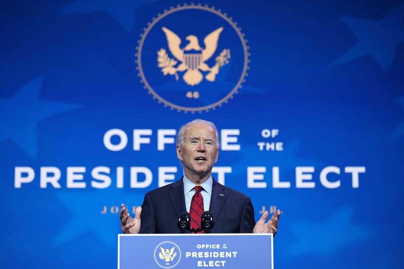 U.S. President-elect Joe Biden announces the members of his health team, including his pick for secretary of Health and Human Services Xavier Becerra, at the Queen Theater December 08, 2020 in Wilmington, Delaware.