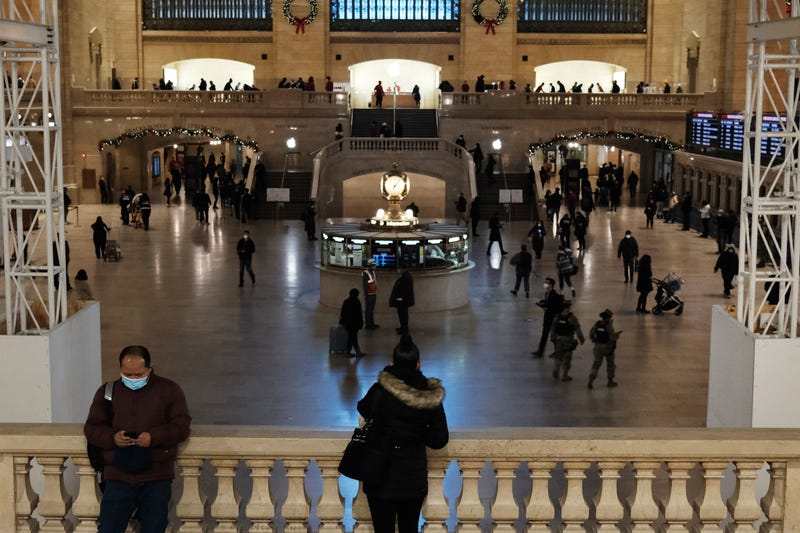 People walk through Grand Central Terminal on December 10, 2020 in New York City. 