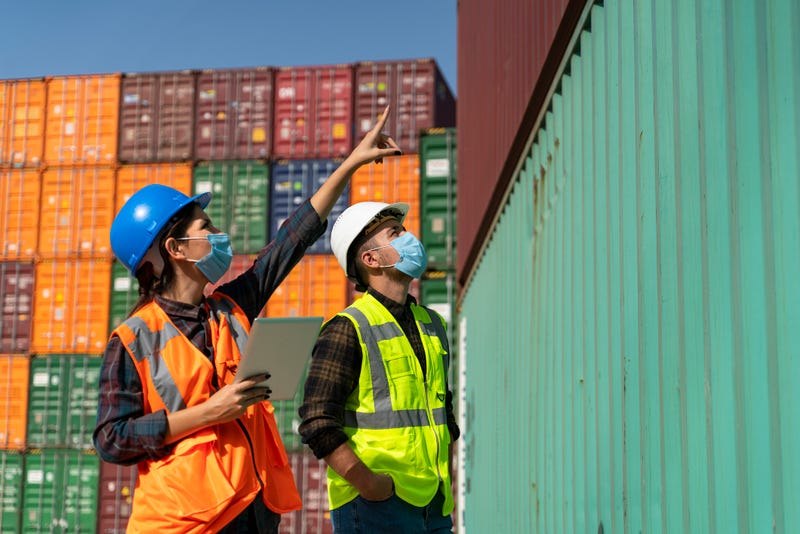 Port workers