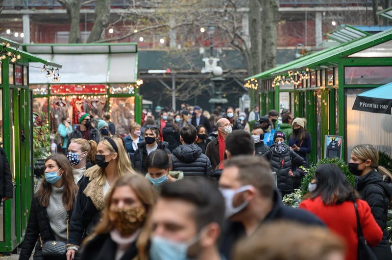 The Bryant Park Winter Village is often packed shoulder-to-shoulder in December