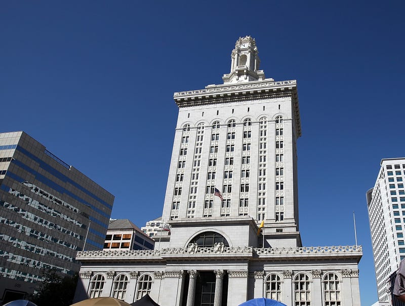 One person is dead and another is injured following a shooting outside of Oakland City Hall Tuesday afternoon.