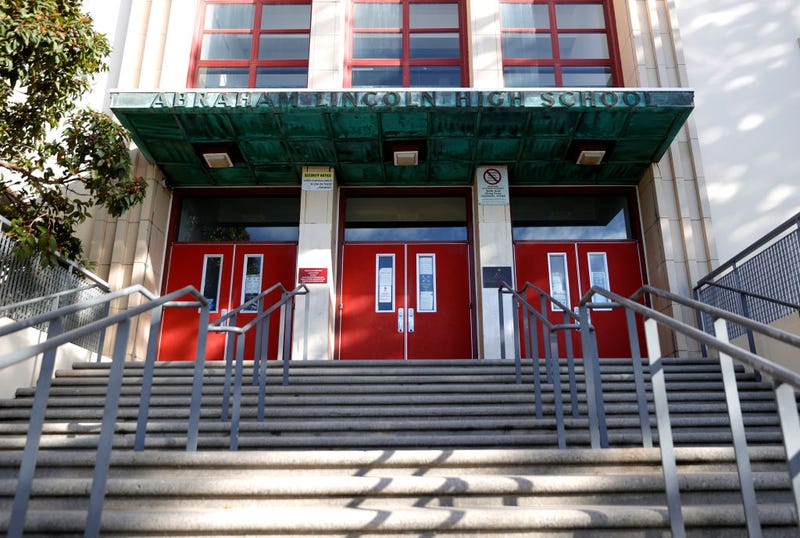 The entrance of Abraham Lincoln High School on December 17, 2020 in San Francisco, California.
