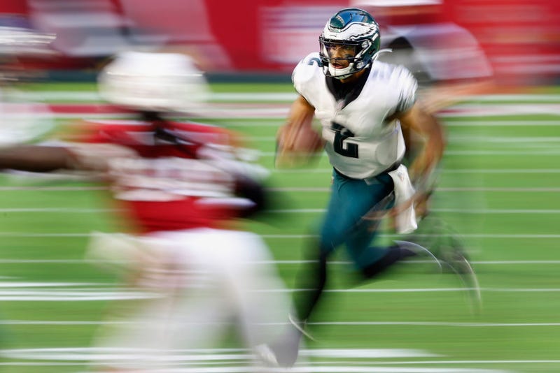 Jalen Hurts' speed is on display against the Cardinals.