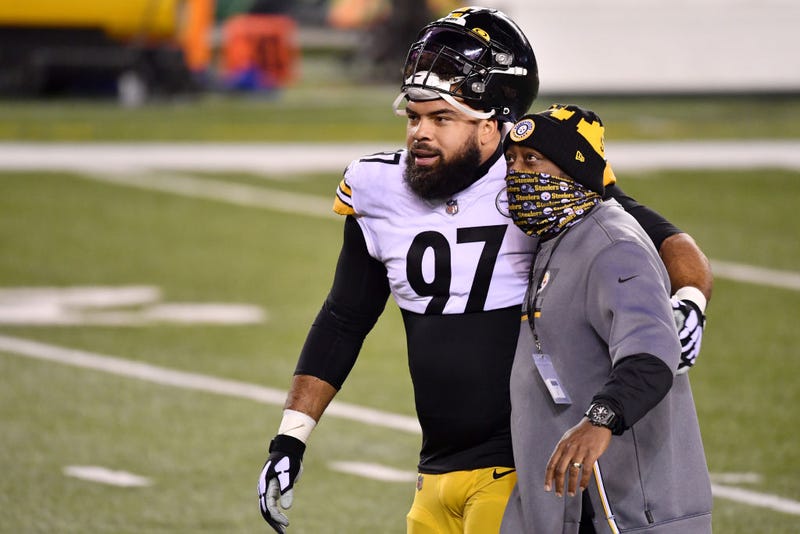 Cam Heyward and Mike Tomlin