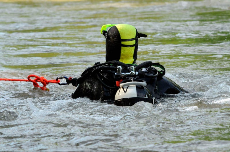 fire department rescue diver in water