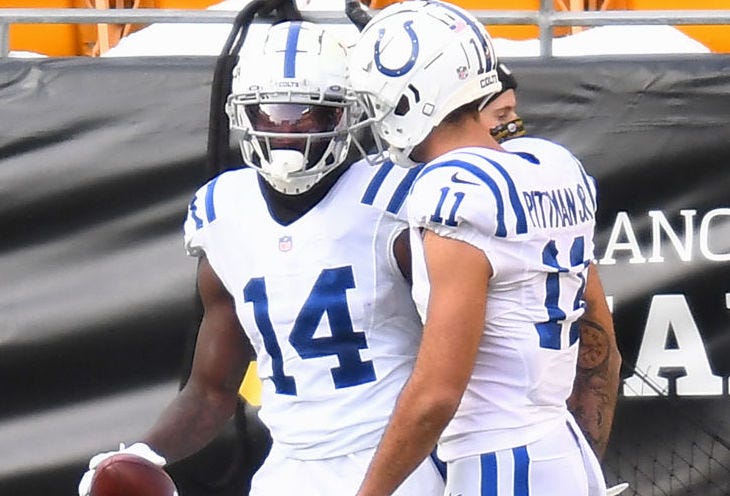 Indianapolis Colts wide receivers Zach Pascal and Michael Pittman