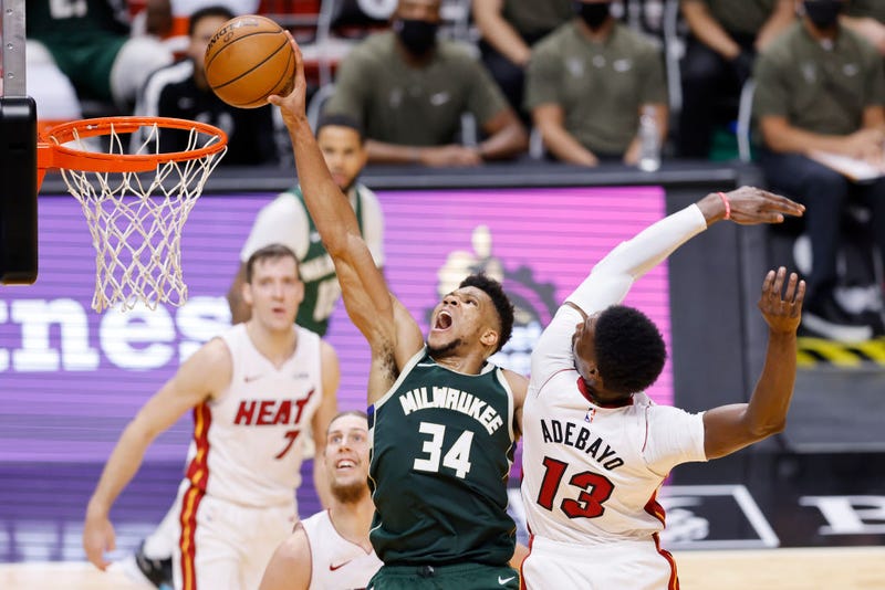 Giannis Antetokounmpo against the Heat