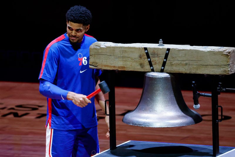 Tobias Harris rings the bell