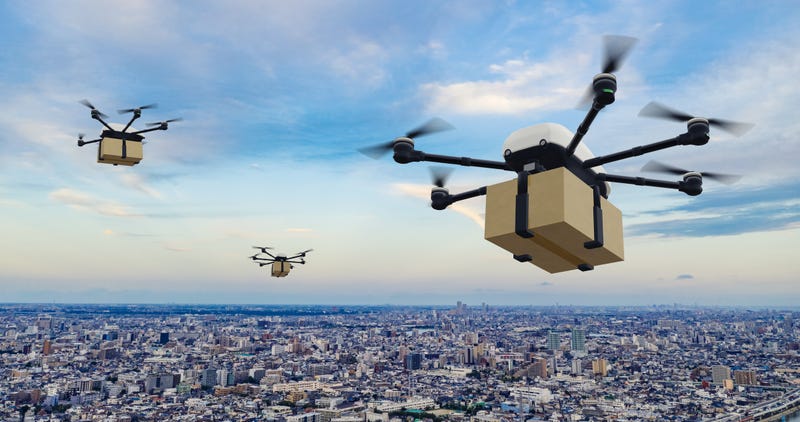 Drone delivery concept.