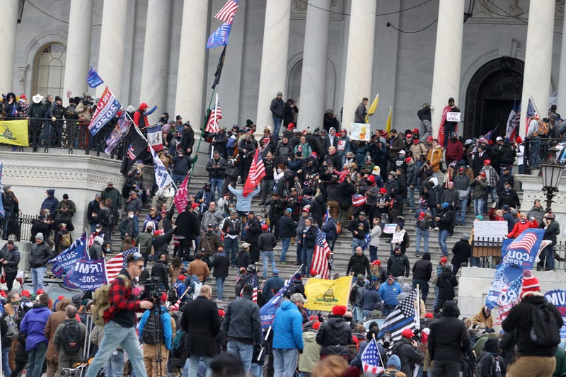Pro-Trump protesters entered the U.S. Capitol building on January 6, 2021 after mass demonstrations in the nation's capital during a joint session Congress to ratify President-elect Joe Biden's 306-232 Electoral College win over President Donald Trump.