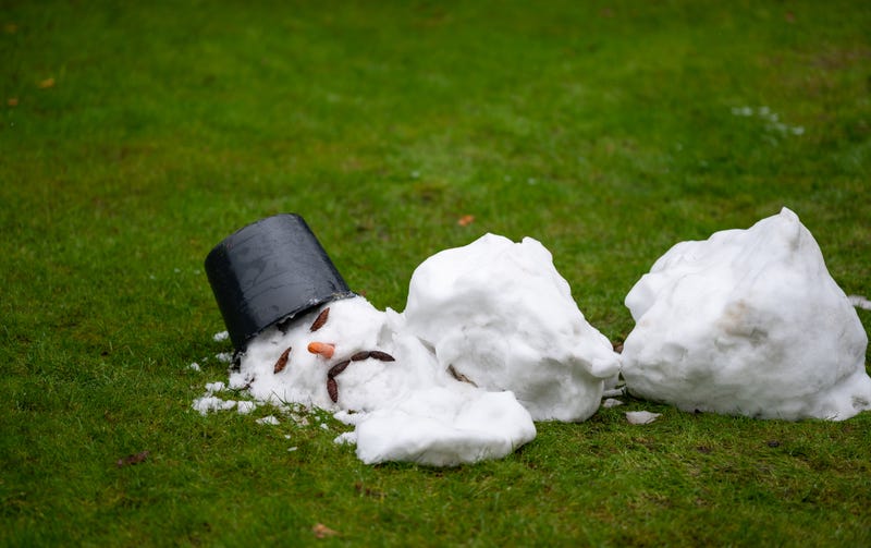 Snow, Snowman, Paul Douglas, Minnesota, Record Warm, January