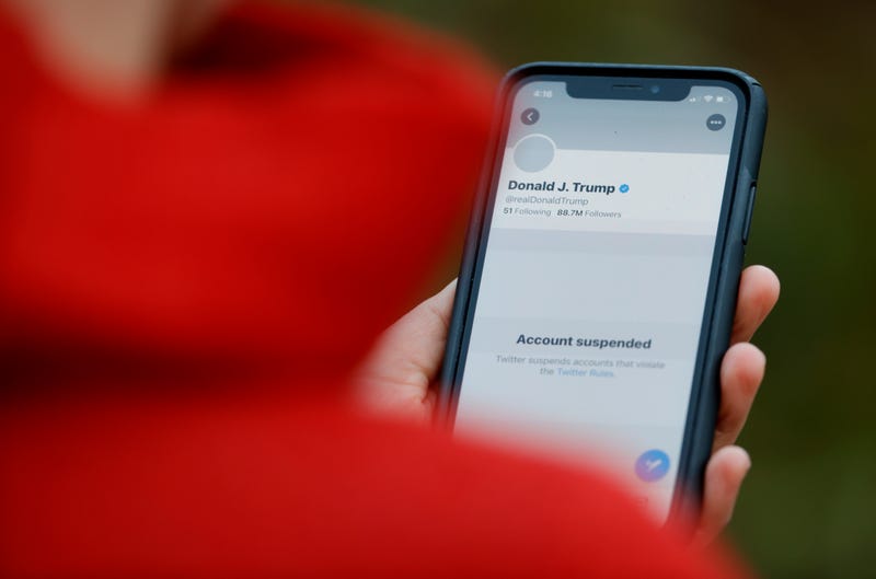 The suspended Twitter account of President Donald Trump.