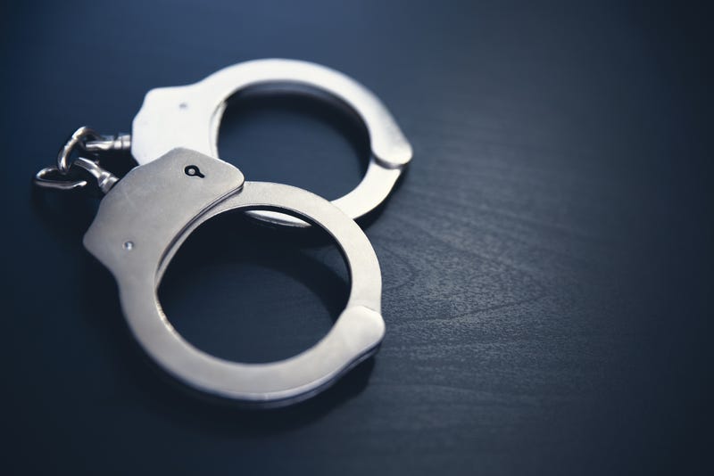 Handcuffs on a table.