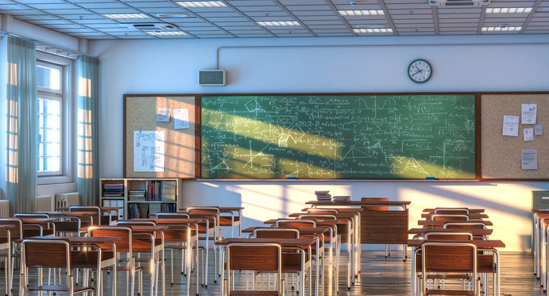 Empty classroom.