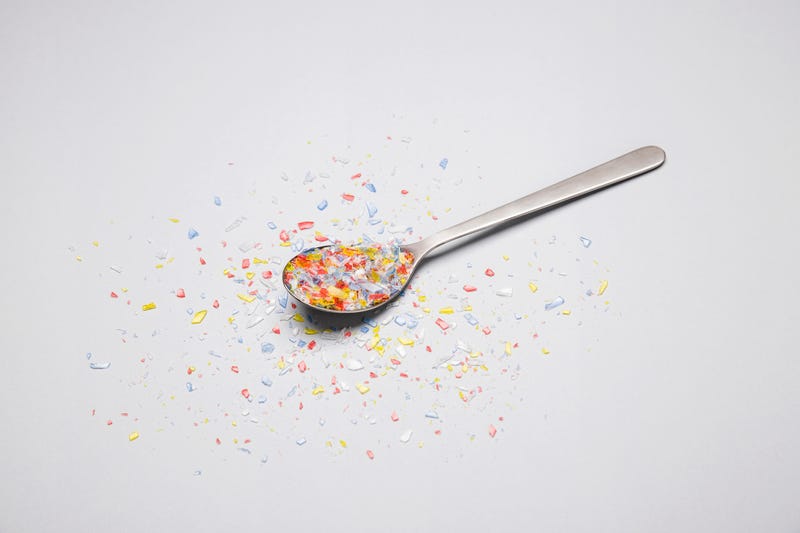Spoon full of microplastics. 