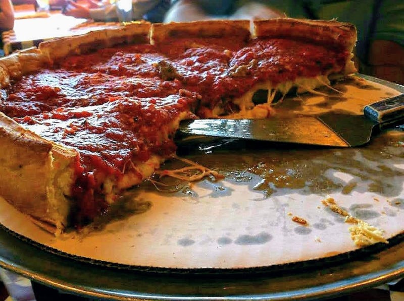 Chicago-Style deep-dish pizza