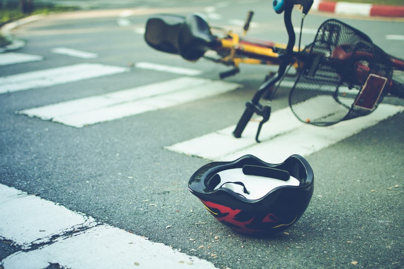 One person remains hospitalized Wednesday morning after a vehicle struck a bicyclist last night in eastern Macomb County, officials confirmed.