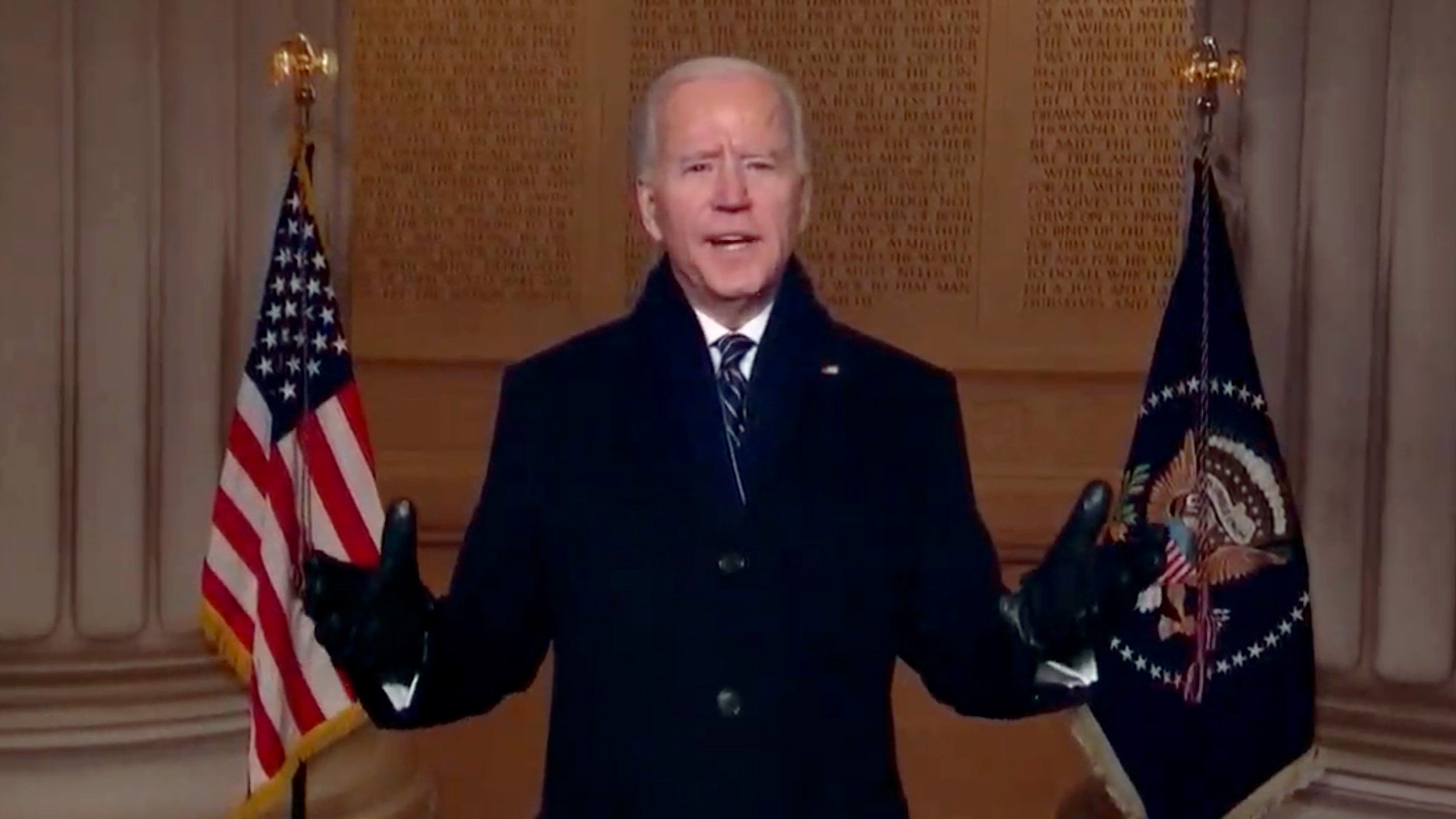 VIDEO: Joe Biden, at the Lincoln Memorial, calls for unity during 'Celebrating America' special