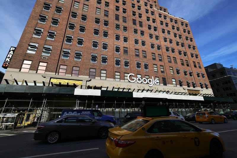 The Manhattan Google headquarters is seen on January 25, 2021 in New York City. Google announced today that it will be opening up select Google facilities to serve as mass vaccination sites open to anyone eligible to receive the coronavirus (COVID-19) vaccine. They will also commit to using more than $150 million dollars to promote vaccine education. (Photo by Michael M. Santiago/Getty Images)
