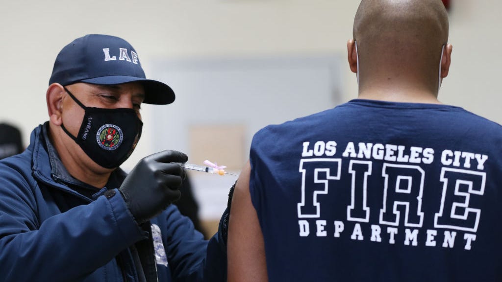 Police, firefighters lagging behind in getting vaccinated