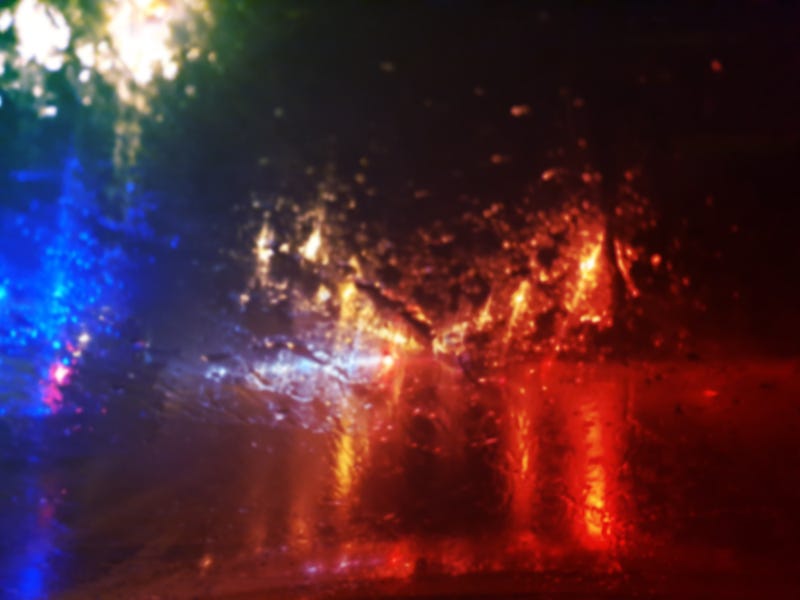 police lights on water