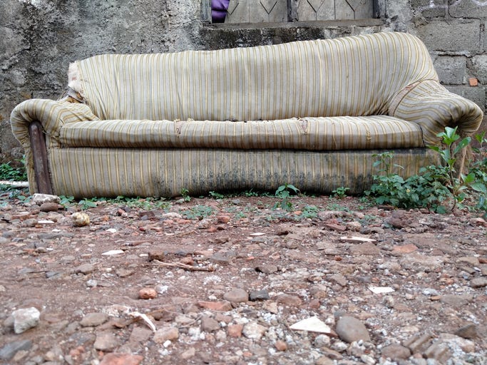 Old dirty couch