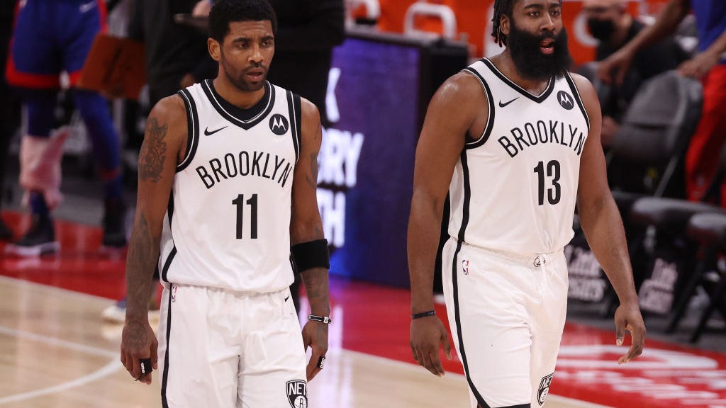Kyrie Irving on relationship with James Harden: 'I wish him nothing but peace and love'