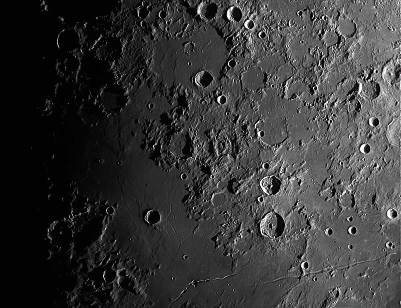 Moon surface stock photo. 